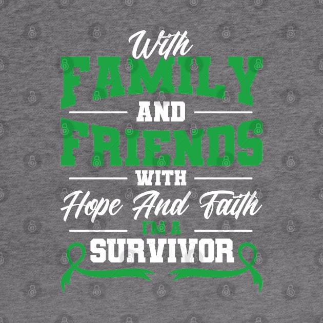 With Hope And Faith I'm A Survivor Liver Cancer Awareness by Toeffishirts